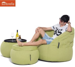 Ambient Lounge Outdoor Poef Wing Ottoman - Limespa