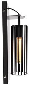 Moderne wandlamp zwart draad - Balenco Wazo