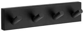 Smedbo House Handdoekhaak - 18x4cm - 4 haken - mat zwart RB359