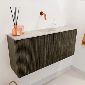 Mondiaz Joya DLux 90cm toiletmeubel shadow met wastafel faye midden zonder kraangat ostra