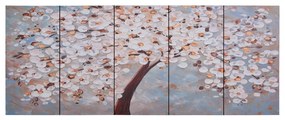 vidaXL Wandprintset bloeiende boom 150x60 cm canvas meerkleurig