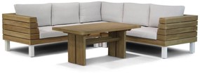 Dining Loungeset 5 personen Teak Old teak greywash  Lifestyle Garden Furniture Seashore/Brighton