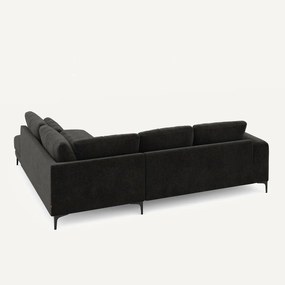 Hoekbank rechts in chenille fluweel, Marsile