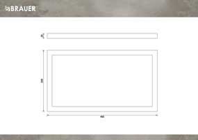 Brauer ophangbeugel 45cm RVS geborsteld