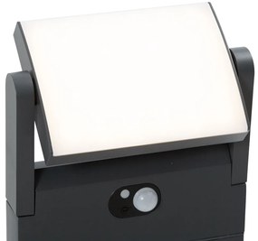 LED Buitenpaal antraciet met bewegingssensor 60cm IP54 solar - Judge Modern IP54 Buitenverlichting