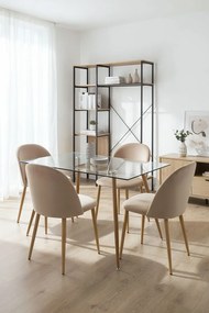 Set 4 fluwelen Vint Stoelen