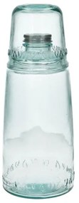 Fles met glas, recycled glas