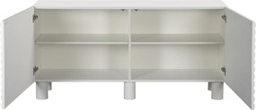 Mat Wit Dressoir Met Strepen 150 Cm - 150x40x75cm.