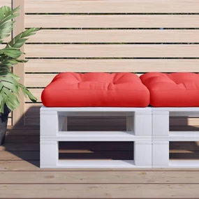 vidaXL Bankkussen pallet 58x58x10 cm rood