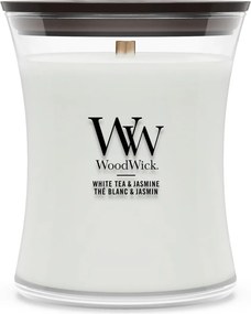 WoodWick geurkaars - Medium Hourglass - White Tea &amp; Jasmine