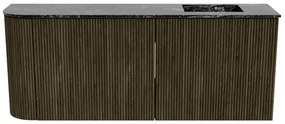 Mondiaz Joya DLux 100cm toiletmeubel ronding links shadow met wastafel faye rechts 1 kraangat lava