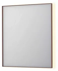 INK SP32 spiegel - 70x4x80cm rechthoek in stalen kader incl indir LED - verwarming - color changing - dimbaar en schakelaar - geborsteld koper 8410034