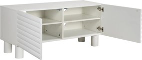 Tv-meubel Met Strepen Mat Wit 120 Cm - 120x40x55cm.