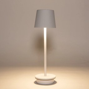Anna's Collection LED Tafellamp 27x9 cm wit - Draadloos - Warm Wit Licht - Touch Bediening - Voor Binnen & Buiten