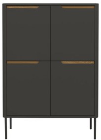 Tenzo Switch Moderne Wandkast Mat Grijs MDF - 90x45x128cm.