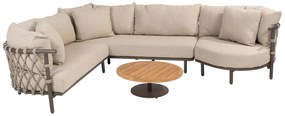 4 Seasons Outdoor Ezra hoek loungebank XL terre met loungetafel  LoungebankLoungeset    bruin weerbestendig