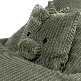 Kinder Zitzak Dino Lounger & Kussen Set - Groen