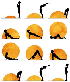 Ilustratie Yoga Sun, Kubistika
