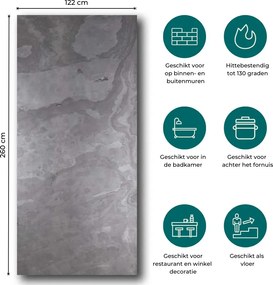 Natuursteen Wandpaneel Carbon Black 260x122x0,2cm | Paneli Natuursteen Wandpanelen