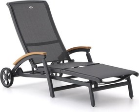+ 10% kassakorting | Verstelbaar ligbed Hartman  | Aluminium | Grijs - Antraciet | Ligbed met wiel | Ligstoel tuin | Strandbed  | Kees Smit Tuinmeubelen