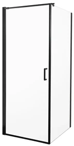 Kerra Hera douchecabine met douchebak 80x80cm zwart