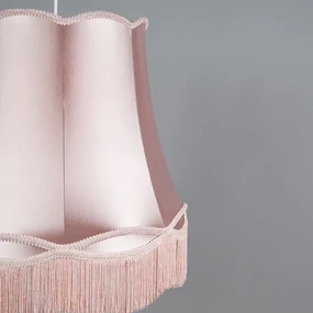 Stoffen Eettafel / Eetkamer Retro hanglamp roze 45 cm - Granny Retro E27 rond Binnenverlichting Lamp