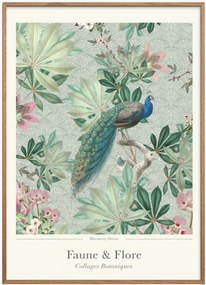 Ingelijste digitale print Peacock Paradise