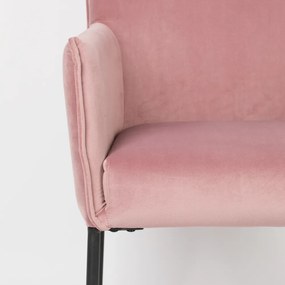 Zuiver Stoel Dion Velvet Roze