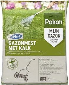 Pokon gazonmest met kalk - 8,4kg tot 125m²