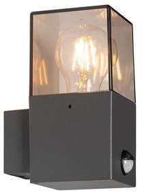 Buiten wandlamp donkergrijs met bewegingsmelder IP44 - Denmark