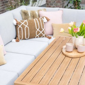 Garden Impressions Hannie lounge dining set 5-delig - light teak look
