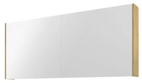 Proline Spiegelkast Comfort met spiegel op plaat aan binnenzijde 3 deuren 140x14x60cm Ideal oak 1808752
