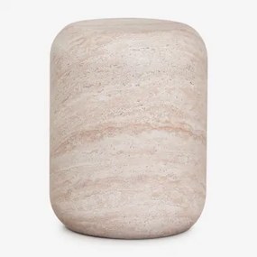Fonelas Nachtkastje Ø35 Cm In Beton Look Travertino - Sklum