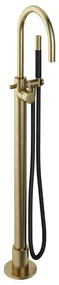 Hotbath Cobber badmengkraan vloermontage geborsteld messing CB077BB
