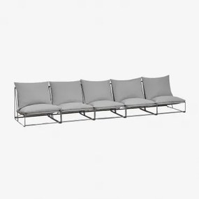 Amaro 5-delige Modulaire Tuinbank Grijs - Sklum