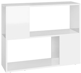 vidaXL Tv-meubel 80x24x63 cm spaanplaat hoogglans wit