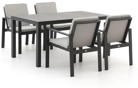 Bellagio Vezzano/Menzano 160cm dining tuinset 5-delig