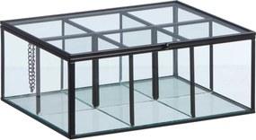 Theedoos Glas Zwart
