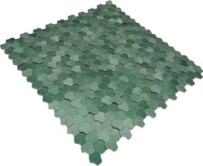 Zelfklevende Mozaïektegels Metaal | Driepas 3D Donkergroen | 30,5×29,6 cm | Keuken, Bad &amp; WC
