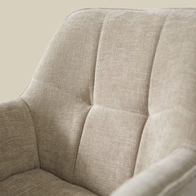 Beige Eetkamerstoel Met Stiksels