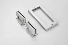 Saniclear Modern Exclusive rookglas douchecabine 90x80cm met 80cm deur anti-kalk RVS