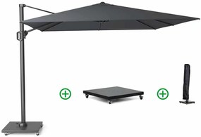 Platinum Challenger zweefparasol 4x3m T1 (incl. voet en hoes) faded black