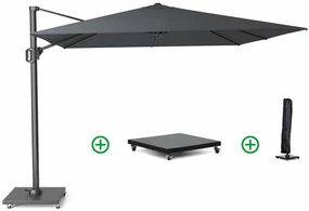 Platinum Challenger zweefparasol 4x3m T1 (incl. voet en hoes) faded black