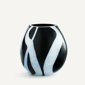 Handgeblazen glazen vaas, H20 cm, Neza