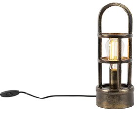 Art Deco tafellamp brons 35 cm - Kevie Art Deco E27 rond Binnenverlichting Lamp