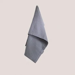 Yara wafelkatoenen handdoek Grijs – Antraciet & 50 x 90 cm - Sklum