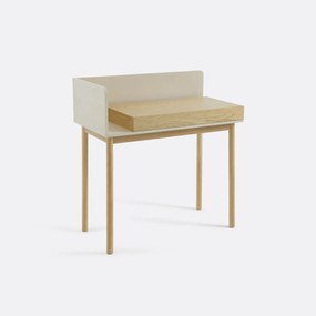 Bureau met 1 lade, eikenfineer, GRAPHY