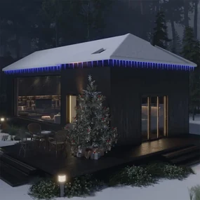 vidaXL Kerstverlichting ijspegel met 100 LED's acryl blauw