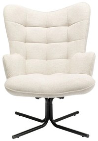 Kare Design Oscar Draaibare Fauteuil Creme Met Hoge Rug