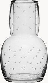 Mondgeblazen kristallen karaf Stars met tumbler